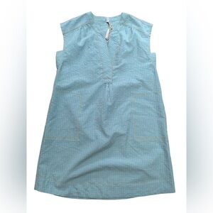 Uncle Frank /Anthropologie Windowpane Light Blue Dress NWOT